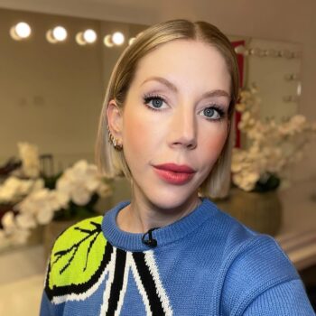 Katherine Ryan showcasing bob hairstyles for fine hair